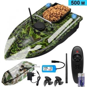 Bateau Amorceur T&eacute;l&eacute;command&eacute; 500m - Bateau de P&ecirc;che de App&acirc;t - Mode nuit et Croisi&egrave;re a Vitesse Fixe Charge de 15 Kg