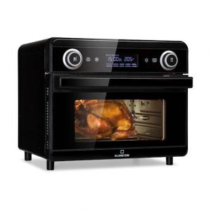 Friteuse &agrave; air chaud - Klarstein AeroVital Jumbo - 3 en 1 - Grille-pain - D&eacute;shydrateur - 1550 W - 18 L - Noir