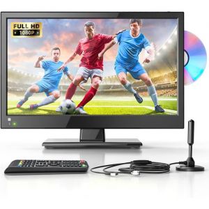 T&eacute;l&eacute;vision Desobry 16 Pouces 1080P avec DVD Int&eacute;gr&eacute; TV Portable pour Chambre et Camping