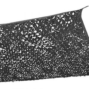 Voile dombrage rectangulaireYSTP motif camouflage filet de camouflage de protection solaire pour patio 3 x 4 m Noir