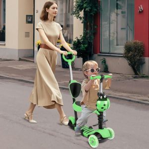 SUPFINE Trottinette Enfant 1 &agrave; 5 Ans Tricycle B&eacute;b&eacute; &Eacute;volutif Modulable 5 en 1 - Poussoir R&eacute;glable - Capacit&eacute; de charge 20kg