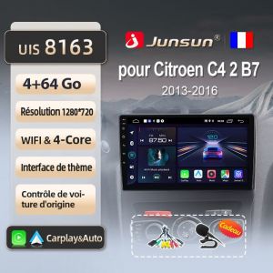 litillbuly 4Go 64Go WIFI adaptateur autoradio pour Citroen C4 2 B7 2013 2014 2015-2016 accessoire autoradio android voiture carplay