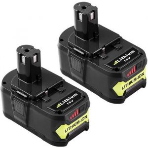 Topbatt 2X 5.0Ah pour Ryobi 18V Batterie de remplacement Lithium-ion ONE+ P108 RB18L25 RB18L13 RB18L50 RB18L40 P102 P103 P104 P10