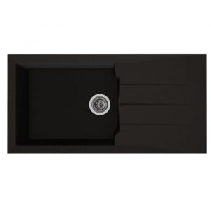 Evier - Résine BMC - Noir - A encastrer - STRADOUR - Alineo 1GC - 100 x 50 cm