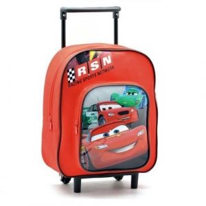 Sac à dos à roulettes enfant Cars - Disney - Rouge - Maternelle - Cartable