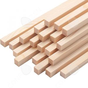 C Bois 100PCS 400x5x5mm bâton en bois carré lame bouleau carrée poteau en bois tiges carrées en bois décoration dintérieur massif
