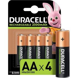 Piles Rechargeables AA 2500 mAh id&eacute;ales pour les manettes Xbox lot de 4 piles