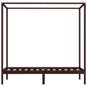 Cadre de lit à baldaquin sans matelas - Bonne Nuit - bois massif 100x200cm SQZR714280 Home - Living