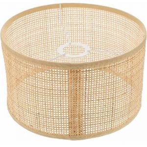 Abat-jour en rotin et osier pour lustre plafonnier ampoule &agrave; clipser pour table mur plafond lampadaire