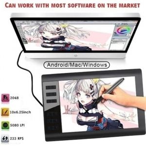 Tablettes GraphiquesG10 Master tablette graphique 10X6 pouces 8192 niveaux tablette de dessin num&eacute;rique pas besoin de charge stylo