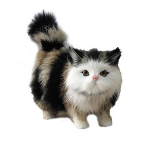 OMABETA Jouet en peluche pour chat en peluche Chat en peluche pelucheux jouet en peluche cadeau danniversaire jeux Gris noir