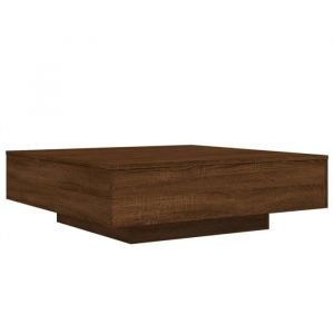 Table basse - GOTOTOP - 100x100 cm - Chêne marron - Bois dingénierie - Design contemporain