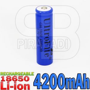 1 PILE ACCU RECHARGEABLE 18650 3.7V 4200mAh LI-ION BATTERIE - QUALITE PRO 24