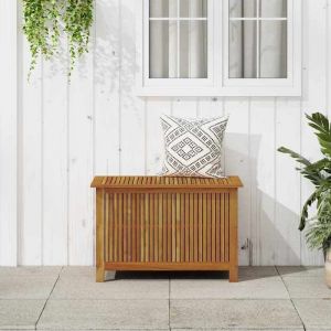 Prix bas - Bo&icirc;te de rangement de jardin - grand volume - 90x50x58 cm bois dacacia massif （757542256770)