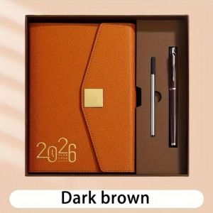 Agenda 2026 - Coffret cadeau Agenda 2026 A5 - Agenda hebdomadaire et mensuel - Anglais - Agenda 12 mois - Carnet avec stylo +