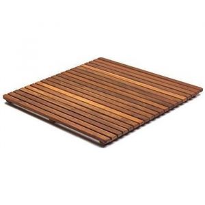 Caillebotis de Douche - ASINOX - TEK4A7171 - Bois de Teck - 71 x 71 x 4 cm - Antid&eacute;rapant