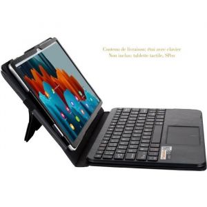 MQ - &Eacute;tui avec clavier pour Galaxy Tab A7 10.4  clavier Bluetooth AZERTY avec pav&eacute; tactile pour Samsung Tab A7 T500 T505 housse