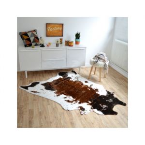 Tapis Peau de bête - Imitation vache Montbéliarde - Design - 150 x 210 cm
