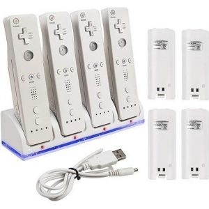 STATION BATTERIES CHARGEUR Nintendo Wii Wiimote Manette Sans télécommande