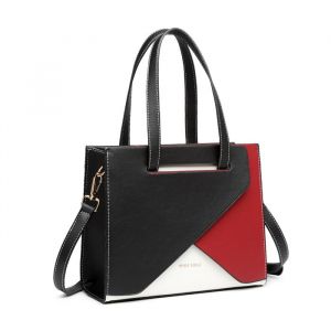 Miss Lulu Sac &agrave; Main Pour Femme 26x9x21cm Sac &agrave; Bandouli&egrave;re &agrave; La Mode Couture Sac &agrave; Main Cabas Femme Sac Bandouli&egrave;re en Cuir Rouge