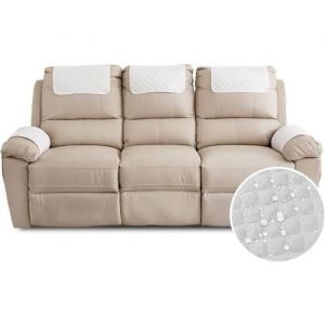 HOUSSE DE FAUTEUIL Housse de Fauteuil 3 Place Canap&eacute; Appuie-T&ecirc;te R&eacute;versible Prot&eacute;g&eacute; CanapeCouvre Canap&eacute; avec AccoudoirsProtege