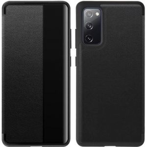 Coque Galaxy S20 FEHousse Miroir Clear View Étui à Rabat Cuir Antichoc Case Cove pour Samsung Galaxy S20 FE 6.5 (Noir)