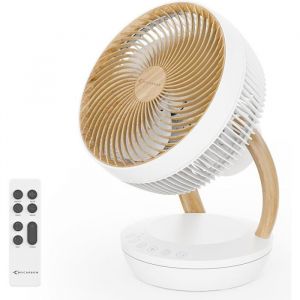 DC Ventilateur Ultra Silencieux 20dB avec T&eacute;l&eacute;commande 1850m&sup3;/ h Circulateur d&rsquo;Air 8 Vitesses 8h Minuterie 3D Oscillation