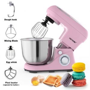 Cheftronic SM-961 Robot Pâtissier 1300W 6 vitesses robot de cuisine avec bol 5.5L crochet pétrisseur lame fouet batteur