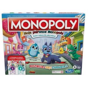 Jeu de Soci&eacute;t&eacute; - Hasbro - Mon Premier Monopoly - Plateau Recto-Verso - 2 Niveaux de Jeu