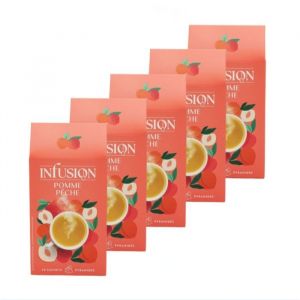 Agidra - Lot 5x Infusion pomme p&ecirc;che - Bo&icirc;te 32g