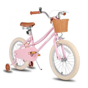 JOYSTAR V&eacute;lo pour filles 7-13 ans Convient aux filles，v&eacute;lo pour enfants 20 pouces avec panier et b&eacute;quill - Rose