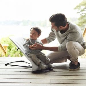 Transat b&eacute;b&eacute; - Chaise d&eacute;quilibre &agrave; hauteur r&eacute;glable en filet pour b&eacute;b&eacute; - Gris 88 x 40 x 515 cm - Superpromo