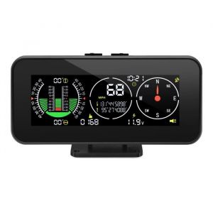 M60 - Compteur de vitesse numérique HD HUD Inclinomètre GPS Compteur de vitesse avec boussole 4x4 Hors r