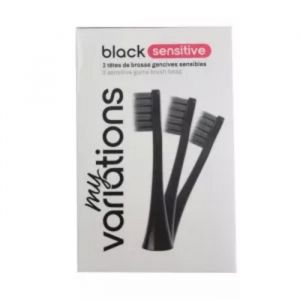 My Variations Pack de 3 Têtes de Brosse à Dents Electrique Sensitive Noire