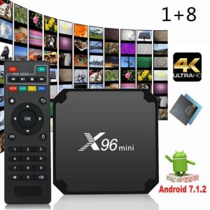 X96 mini Smart TV BOX 1G+8G Décodeur multimédia box Android 7.1.2 Amlogic S905W Quad Core 1080P Wifi HD Noir