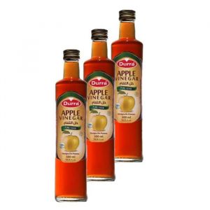 Durra - Lot 3x Vinaigre de cidre/pomme - Bouteille 500ml