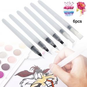 Pinceau &agrave; eau - 6pcs - Grande capacit&eacute; - Durable - Facile &agrave; nettoyer
