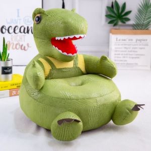 Canap&eacute; Enfant Fauteuil Confortable Dinosaure Vert pour Gar&ccedil;on Fille B&eacute;b&eacute; Chaise Coussin de Sol D&eacute;coration Chambre denfant Peluche
