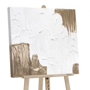 Tableau abstrait contemporain Toile peint a la main shein Decoration murale 100x100cm