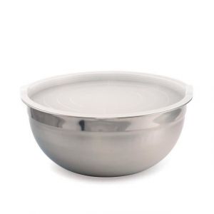 SALADIER INOX DIAM. 28 CM  + COUVERCLE POLYPROPYL&Egrave;NE