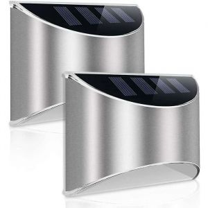 Lampe Solaire Extrieur Puissante Stainless Steel Applique Avec Etanche Led Lumire Lampadaire Eclairage Exterieur de Scurit Sans Fil