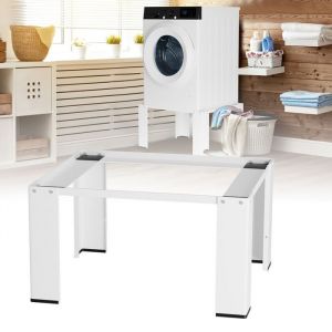 Yakimz Support pour machine à laver en Acier 63x54x32cm Base pour machine à laver Socle pour machine à laver MEUBLE ETAGERE