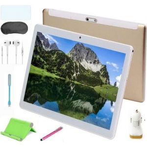Tablette Tactile 4G HD 10.1 2Go + 16 Go - Double SIM - Double caméras - Or