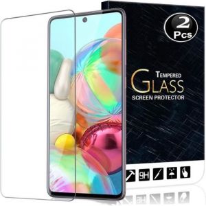 Vitre protection ecran pour Samsung Galaxy A71 Verre trempé incassable lot de [X2] Tempered Glass