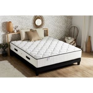 Matelas 160 x 200cm - HÔTEL GRAND CONFORT - 792 Ressorts ensachés - 7 zones de confort - Equilibré - 30 cm - CONFORT DESIGN