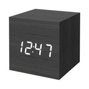 Réveil Bois Mini Cube Moderne Heure Date Température Chambres Maison Enfant Voyage