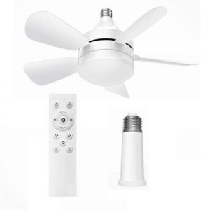 Ventilateurs de plafond &agrave; douille avec &eacute;clairage et t&eacute;l&eacute;commande - &Eacute;clairage pour ventilateur &agrave; douille avec ampoule LED &agrave; in-a154