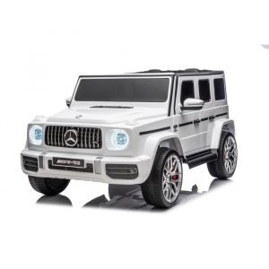 4x4 Voiture &eacute;lectrique enfant 2 places Mercedes-Benz G63 AMG sous licence blanche MP3/USB/AUX/Bluetooth batterie lithium
