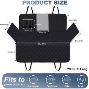 Housse de si&egrave;ge pour chien protecteur de si&egrave;ge arri&egrave;re &eacute;tanche voiture/SUV hamac de si&egrave;ge arri&egrave;re hamac antid&eacute;rapant nettoyage fac