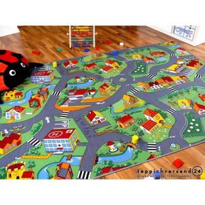 Tapis de jeu pour enfant Little village - SNAPSTYLE - 140x200 cm - Synthétique - Enfant - Autres motifs